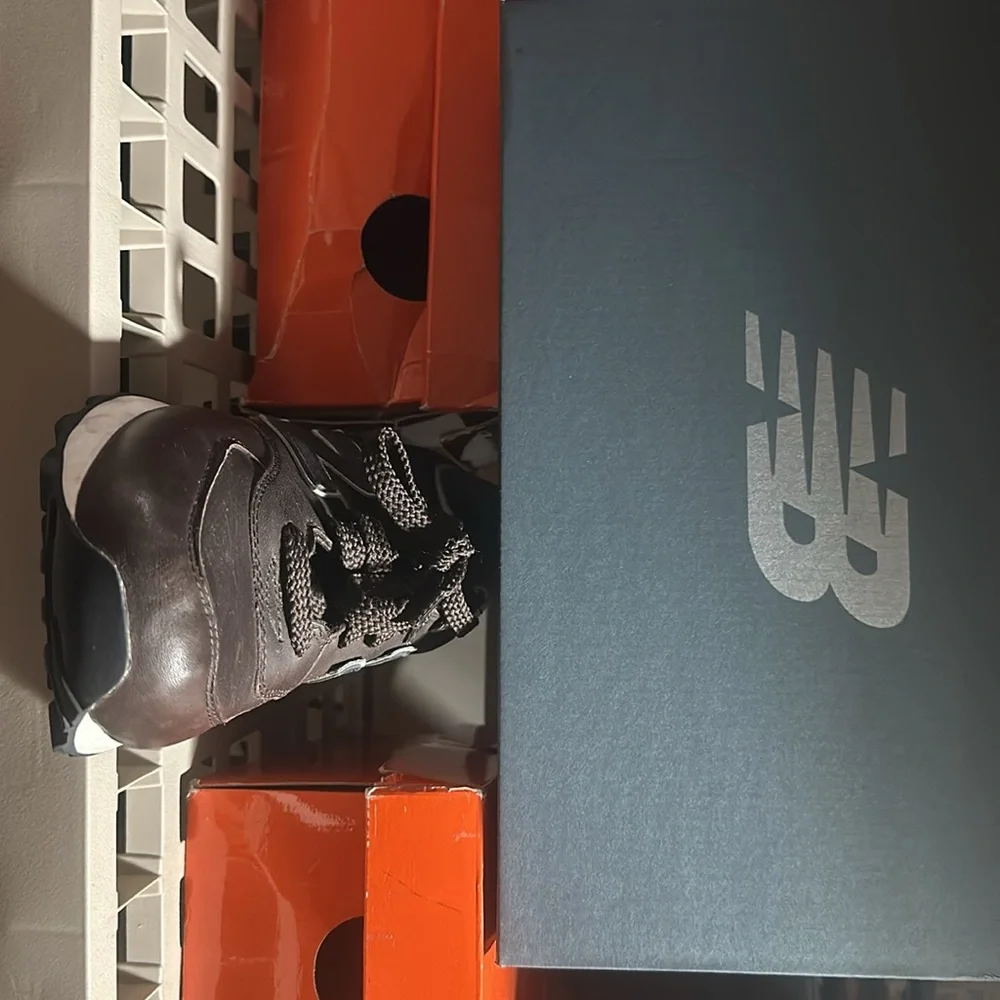 New Balance Dark Brown and Gray Athletic Shoes - Picture 4 of 4